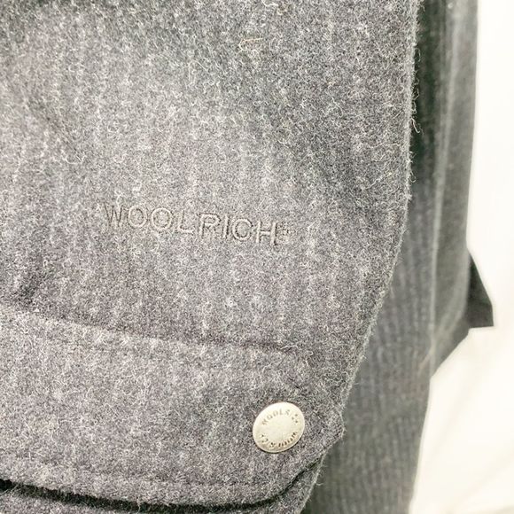 Woolrich Charcoal Gray Duffle Coat Medium - Picture 7 of 12